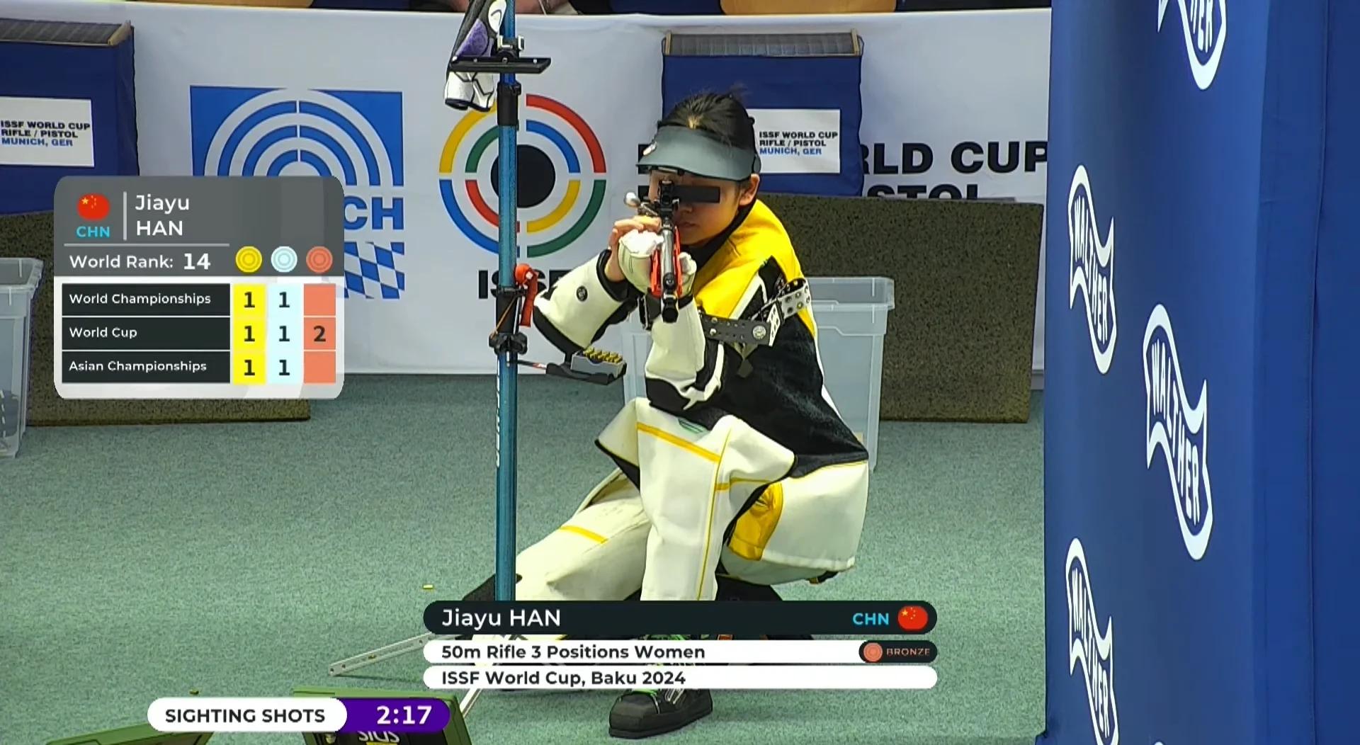 射击女子卧射比赛俄罗斯选手摘金 射击女子卧射比赛俄罗斯选手摘金